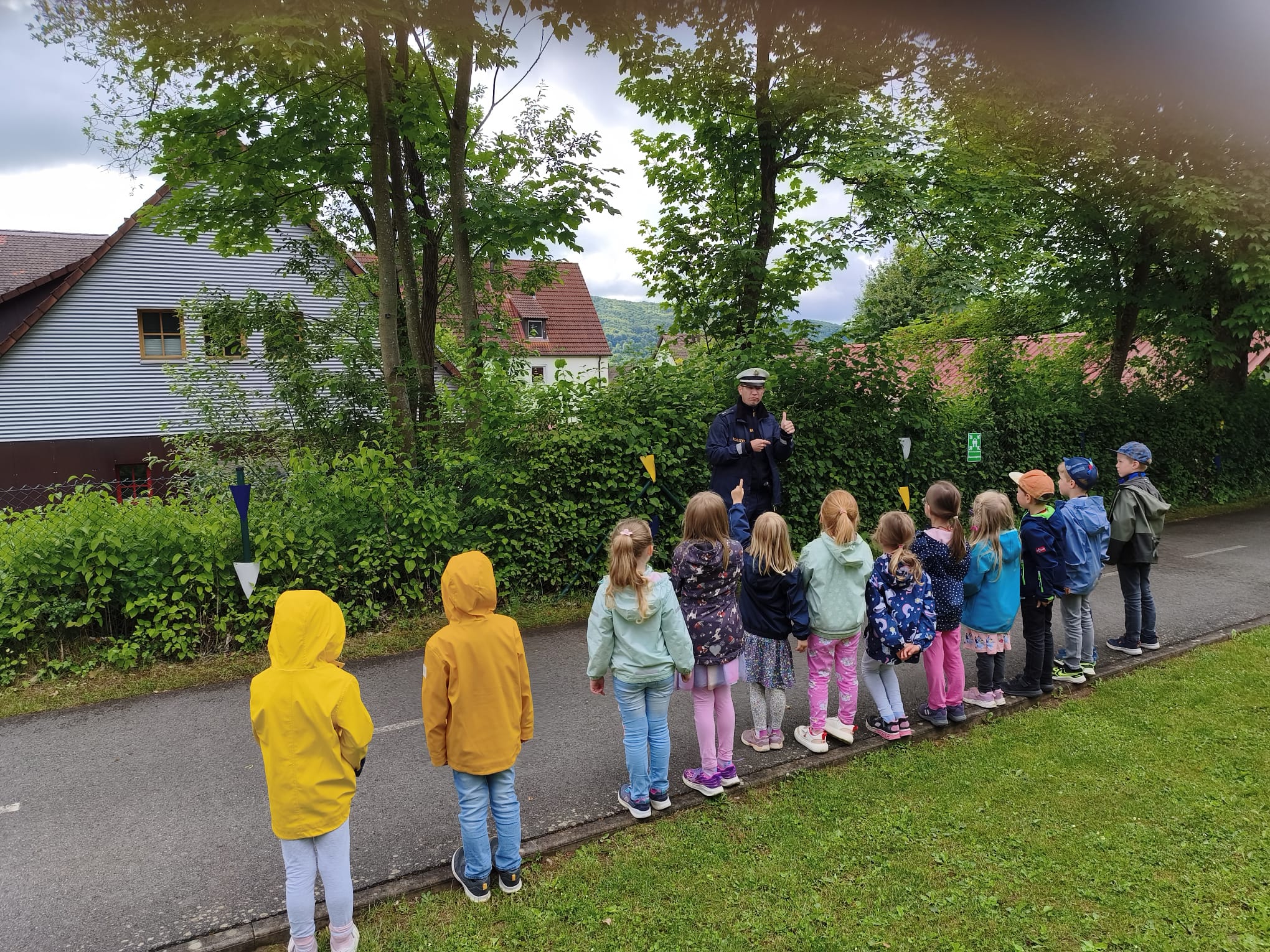 Schulwegübung mit der Polizei